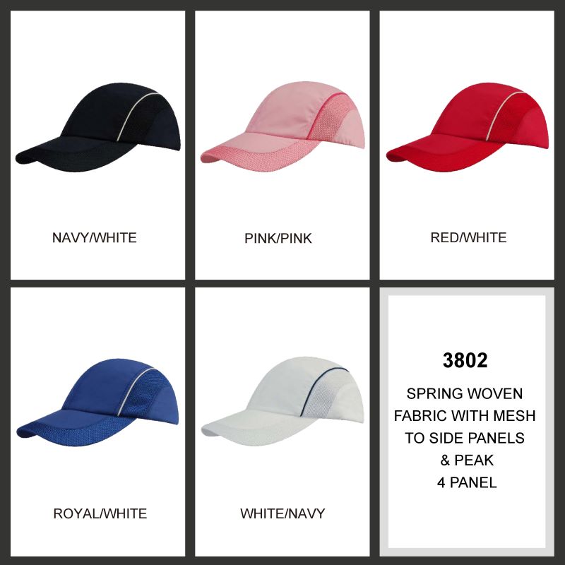 Headwear 4PNL Spring Woven Sports Cap w/- Mesh Inserts