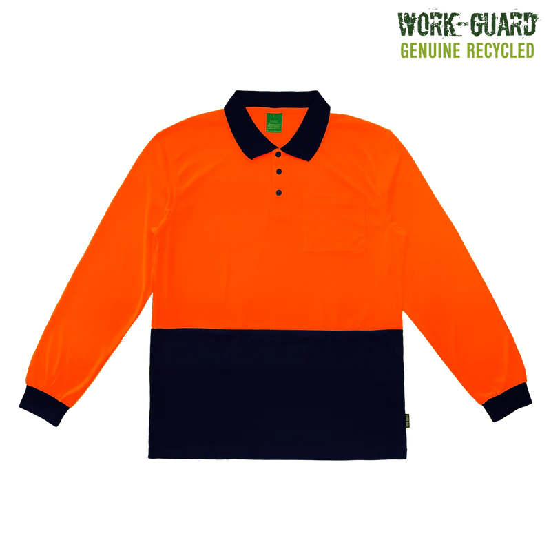 R482X Work-Guard Recycled Hi Vis Longsleeve Polo